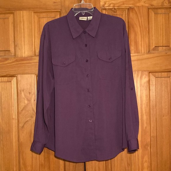 NWOT Vintage Modern Essentials Long Sleeve Top Blouse Size XL - Picture 1 of 12